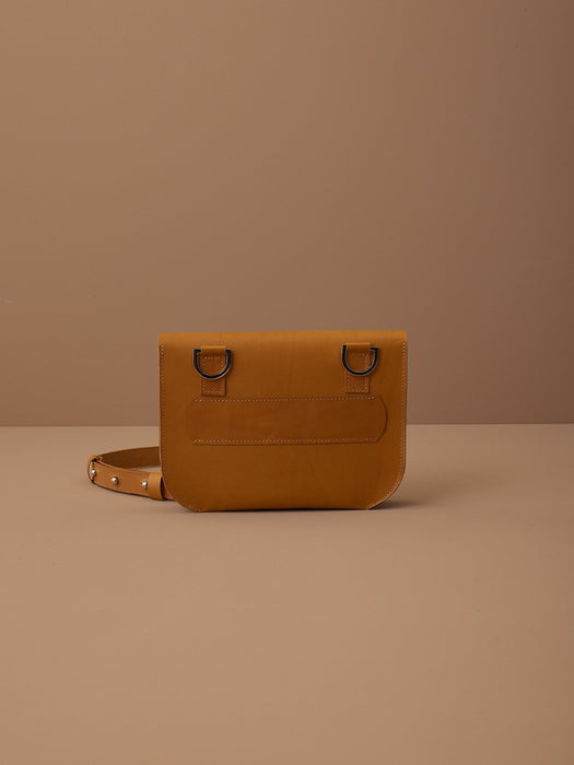 Sac bandoulière en cuir moutarde