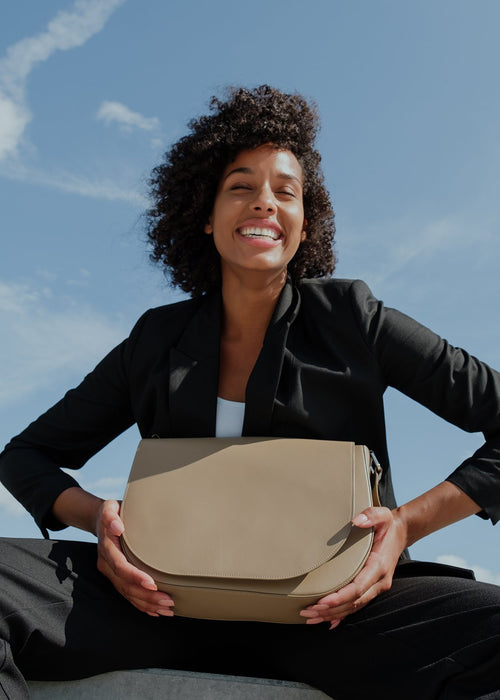 Sac en cuir taupe — édition limitée