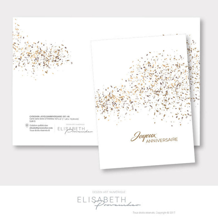 Carte de vœux «joyeux anniversaire» 01 - collection design