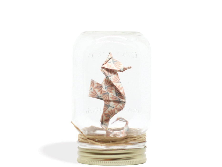 Bocal origami - hippocampe