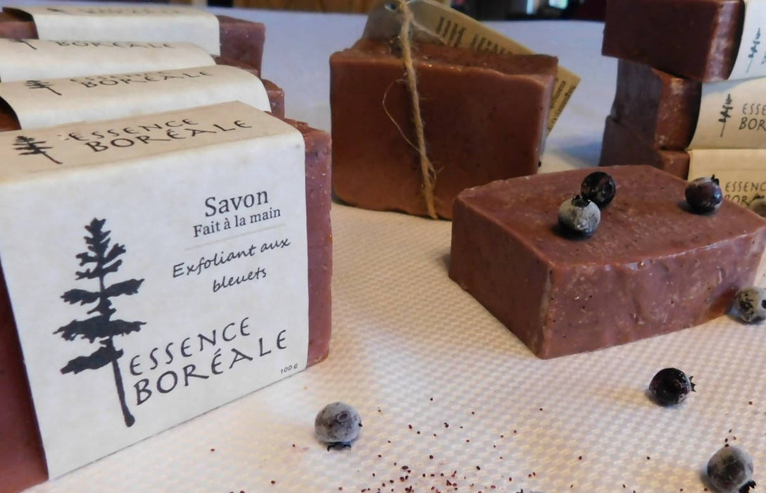 Savon exfoliant aux bleuets