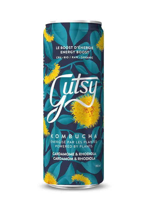 Kombucha le boost d’énergie | cardamome & rhodiola | caisse de 8 x 355ml