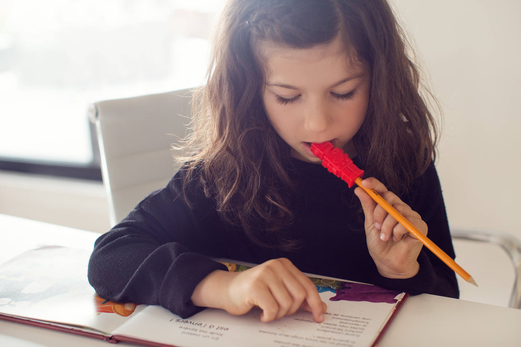 Croque crayon - robot: rose *livraison gratuite*