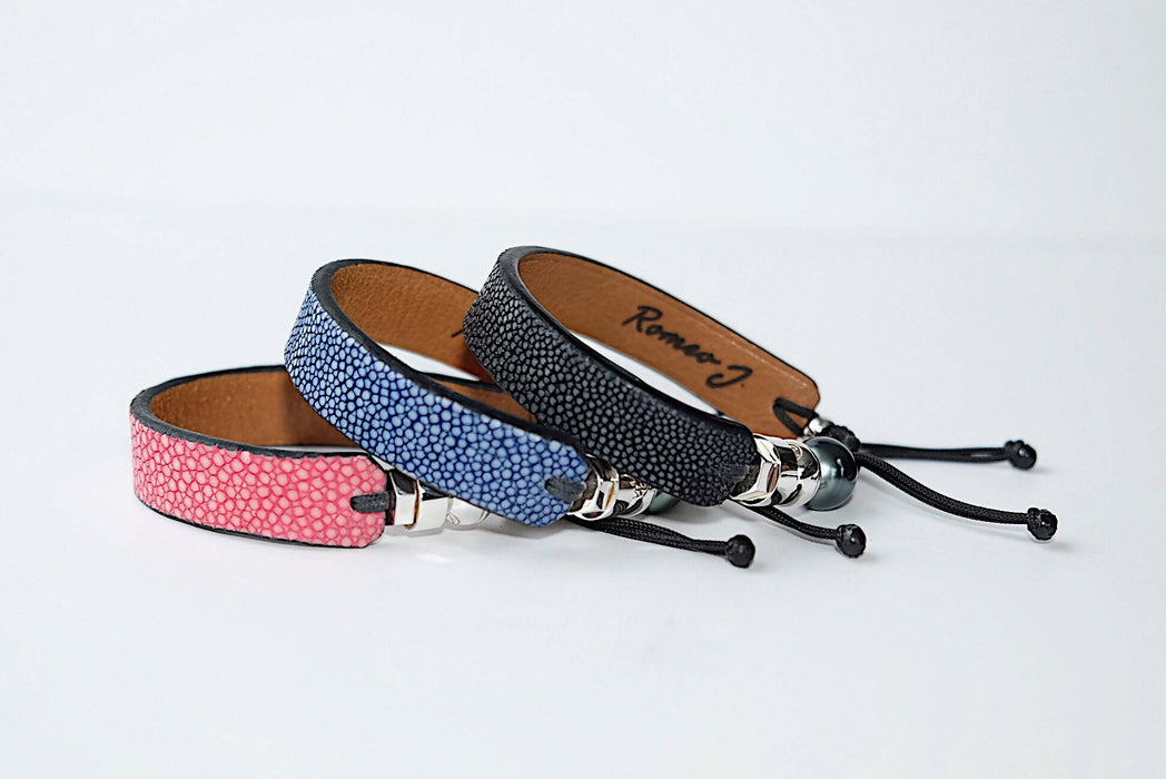 Bracelets en cuir de raie / galuchat