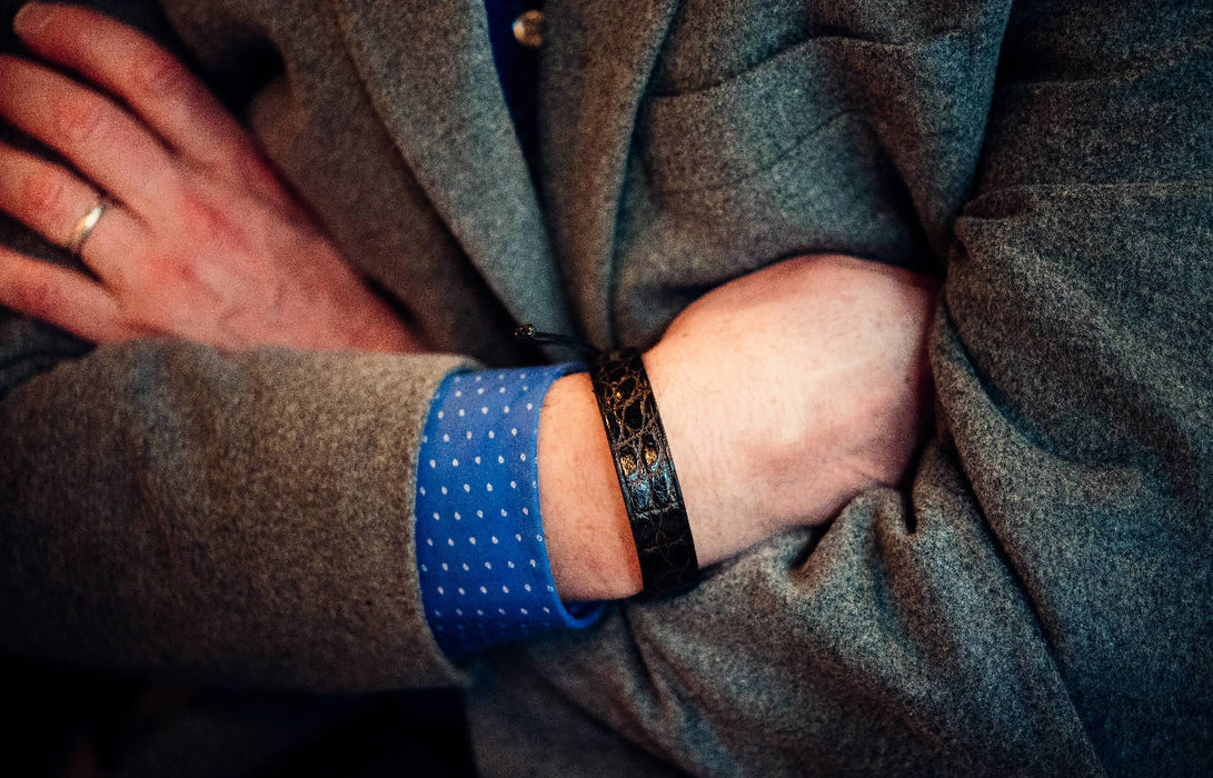 Bracelets en cuir de crocodile