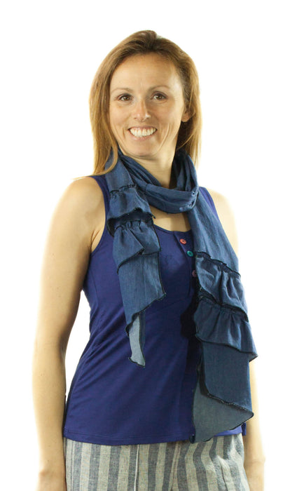 Foulard jeans le blanc mouton