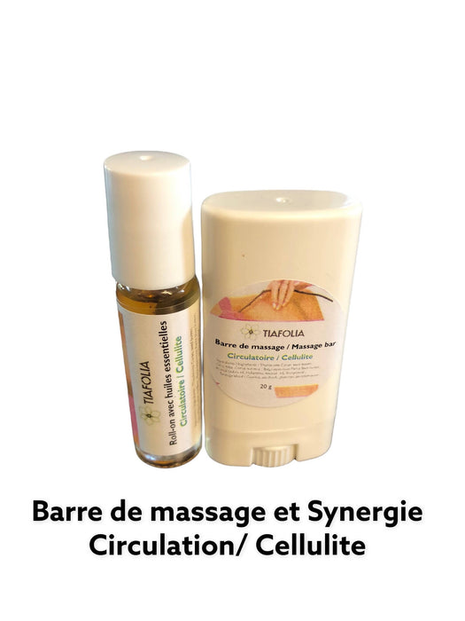 Huiles essentielle circulatoire et barre de massage