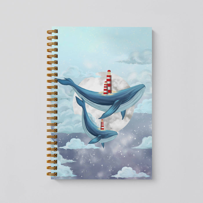 Cahier pointillé | baleine phare
