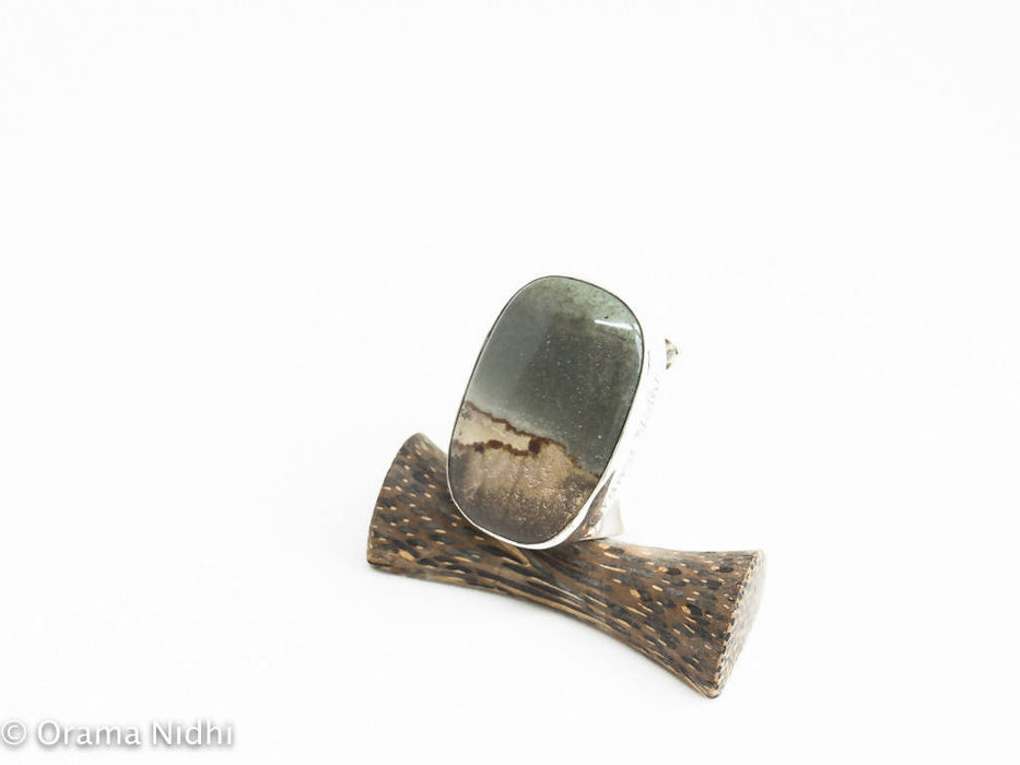 Bague agate et argent