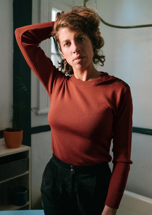 Gaël - chandail marin - rouille