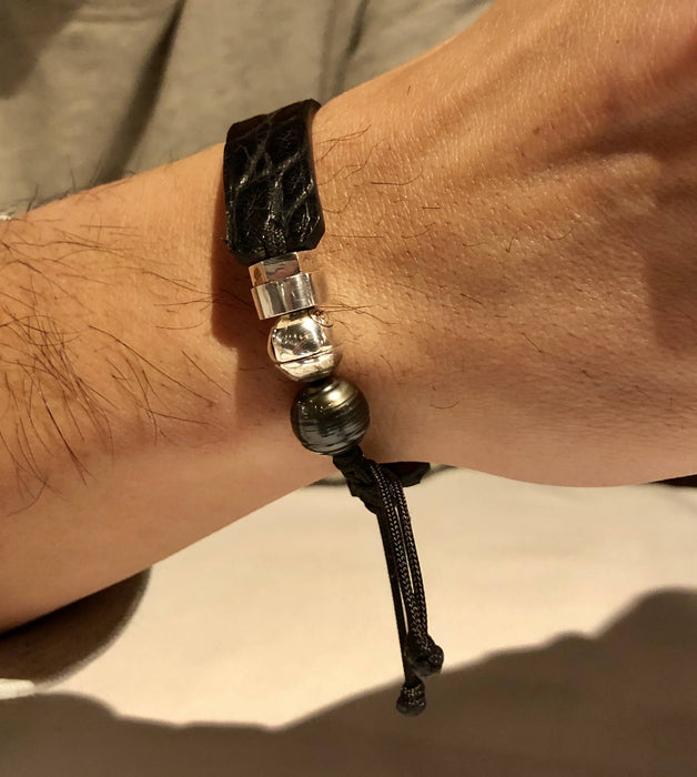 Bracelets en cuir de crocodile