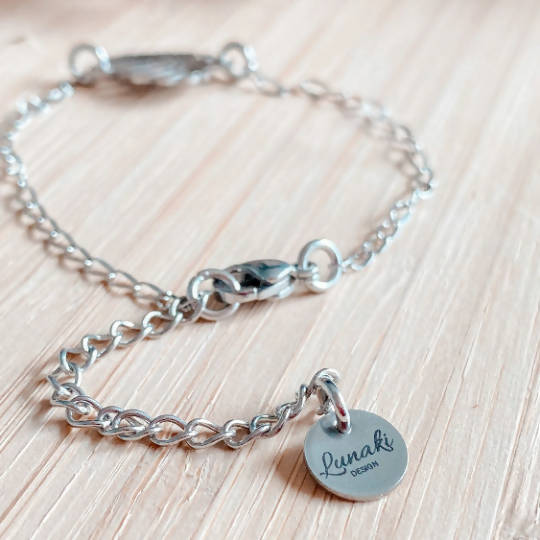 Bracelet ajustable monstera en acier inoxydable