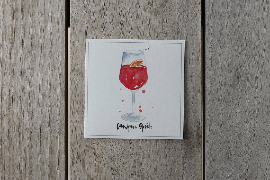 Collection cocktail - sous-verres de vinyle (4) - cocktail campari spritz