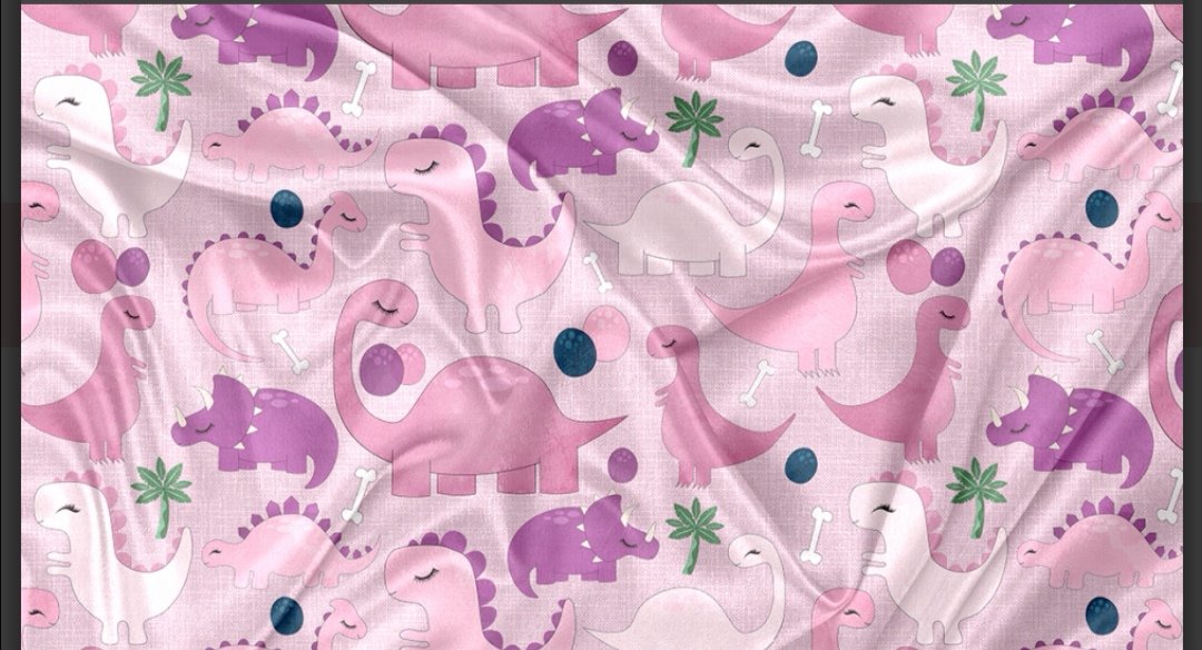 Précommande doudou basinette dino rose doublé