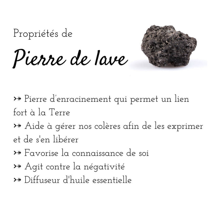 Bracelet élastique pour hommes en pierres naturelles de guérison : pierre de lave et jaspe gris