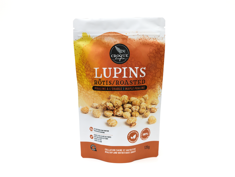 Lupins rôtispraline à l’érable