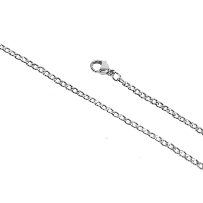 Bracelet chaîne à mailles délicates argent en acier inoxydable