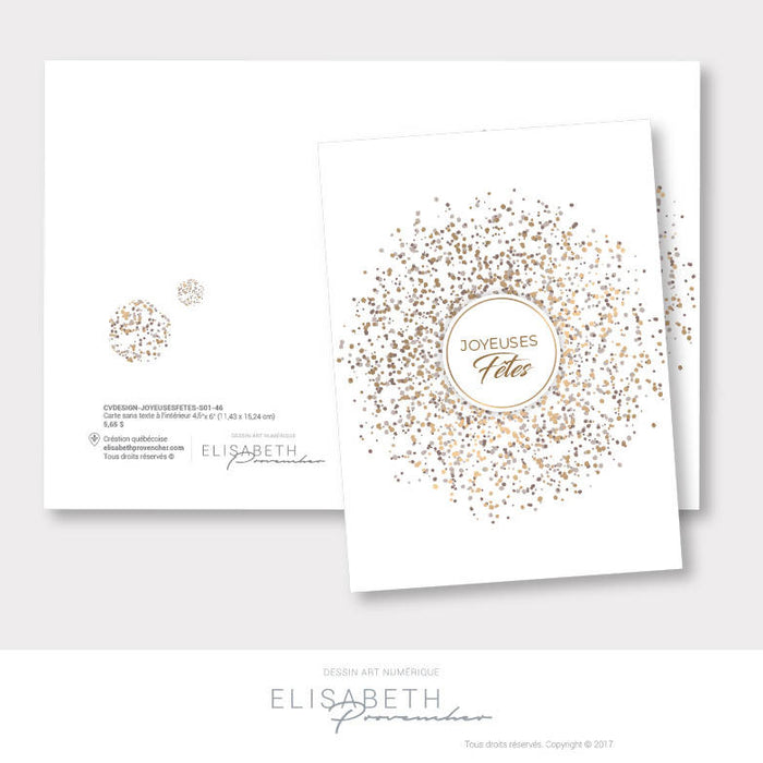 Carte de vœux «joyeuses fêtes» - collection design