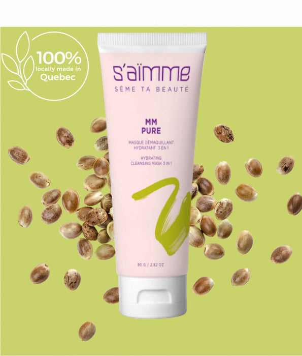 Mm pure nettoyant au quotidien | démaquillant | à l'huile de chanvre biologique