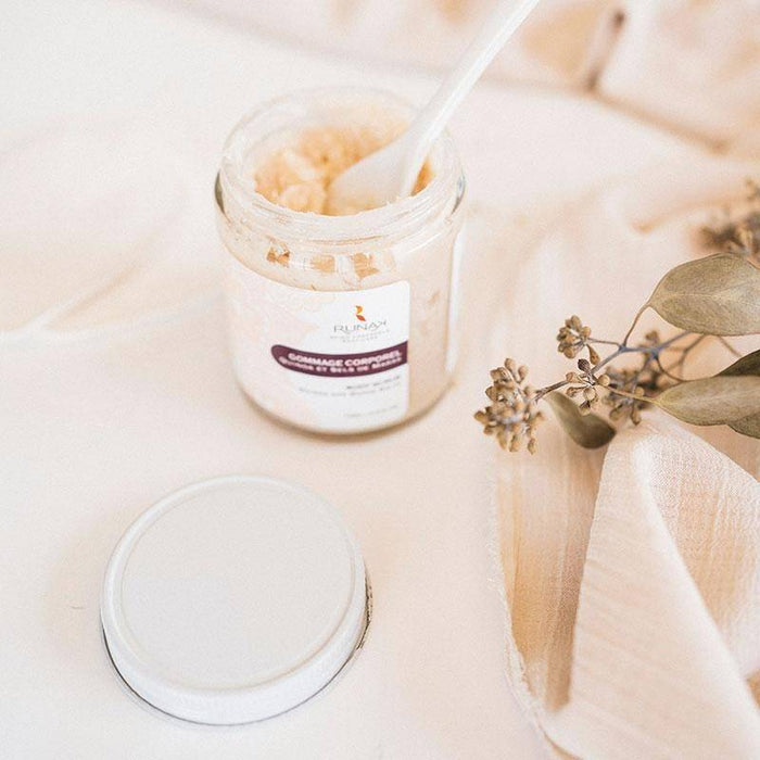 Gommage corporel au quinoa et sels rose du pérou