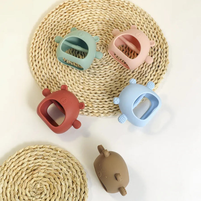 Jouet de dentition - ourson terracotta