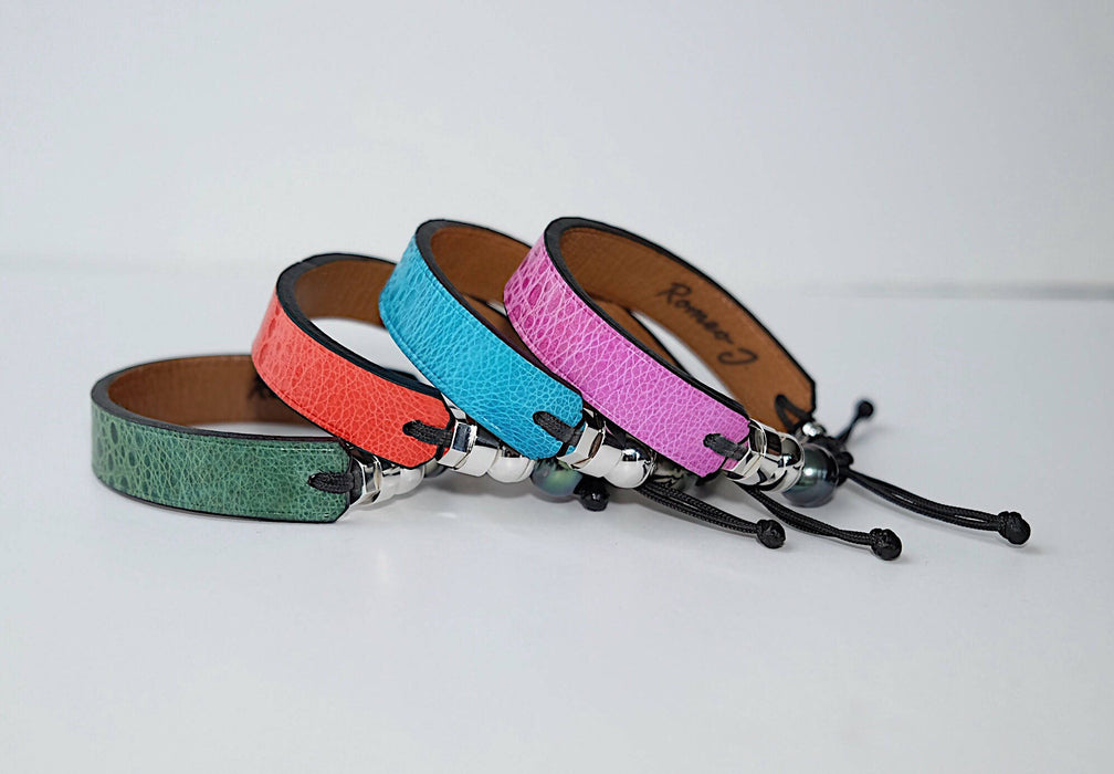 Bracelets en cuir de crapaud marin