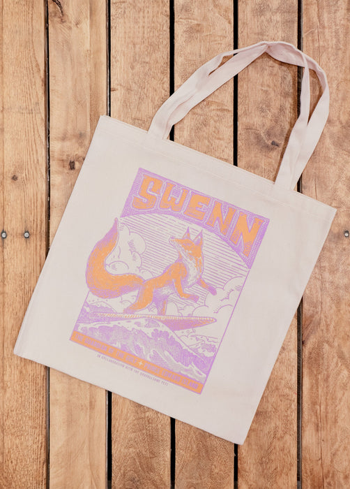 Nouveau sac en coton - le renard surfeur