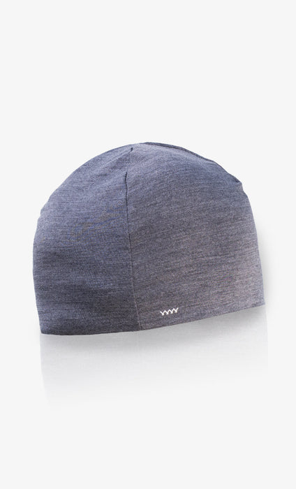 Beanie mérinos double gris chiné