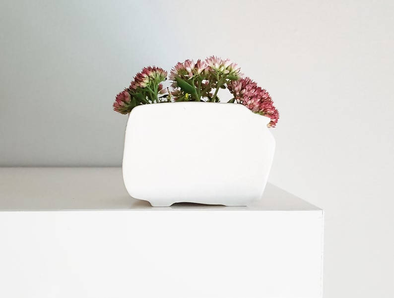 Petit cache-pots camper vintage rouge