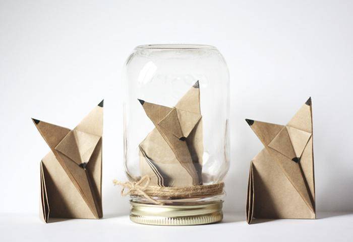Bocal origami - renard