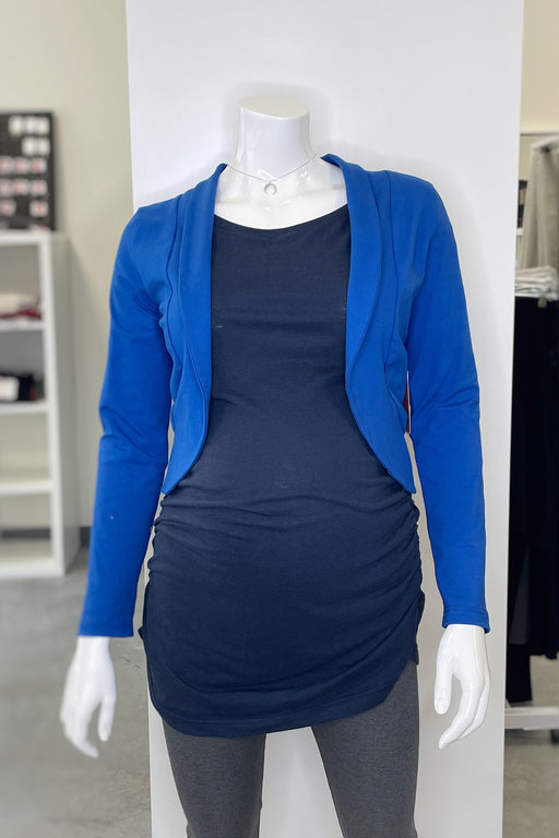 Veste pour femme bleu royal en tricot de coton