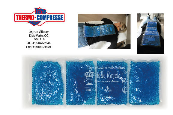 Compresse chaude ou froide 7’’x20’’ (4 sections)