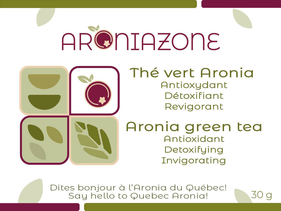 Etiquette thé vert Aronia