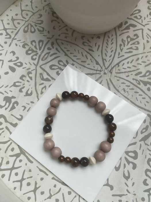 Bracelet d'agate couleur café pour hommes