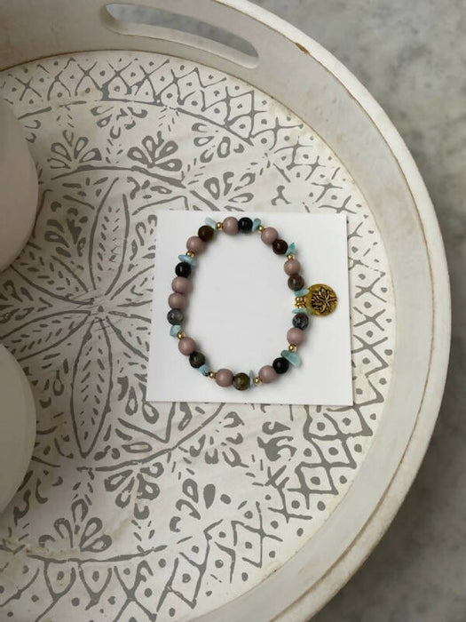 Bracelet de pietersite et larimar