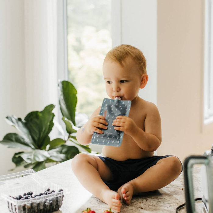 Pochettes alimentaires réutilisables avec bouchons neutral (ensemble de 6)