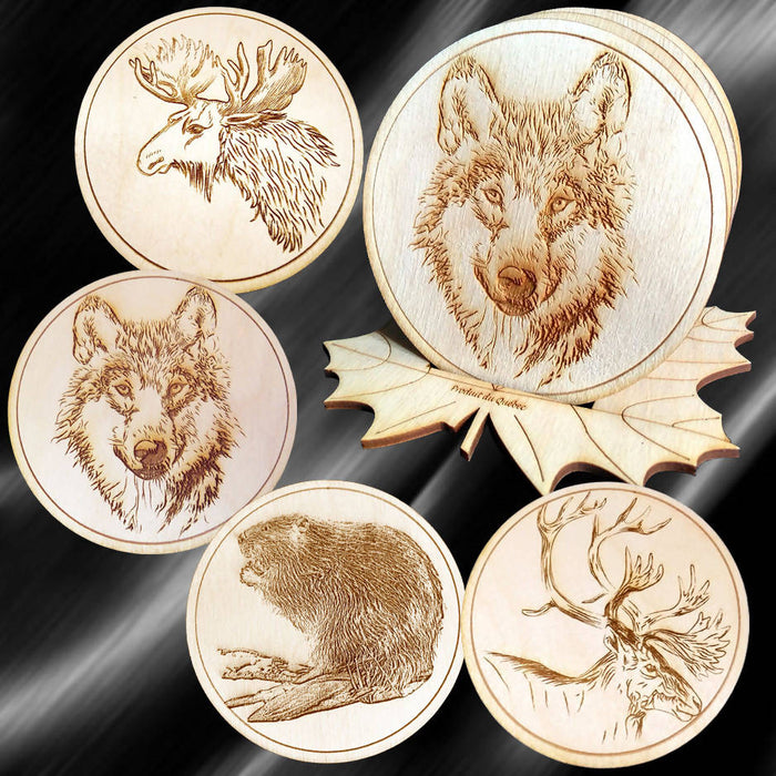 Ensemble sous-verres animaux