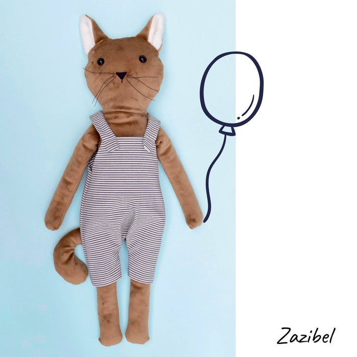 Chat, poupée de chiffon