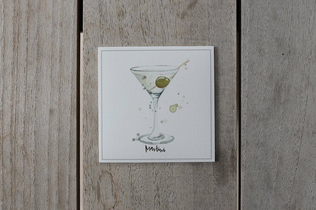 Collection cocktail - sous-verres de vinyle (4) / vinyl coasters (4) - cocktail martini
