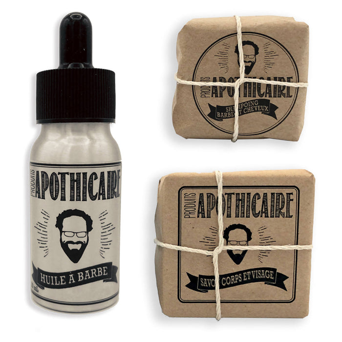 "ben" beau - boîte personnalisée - huile à barbe, shampoing, savon