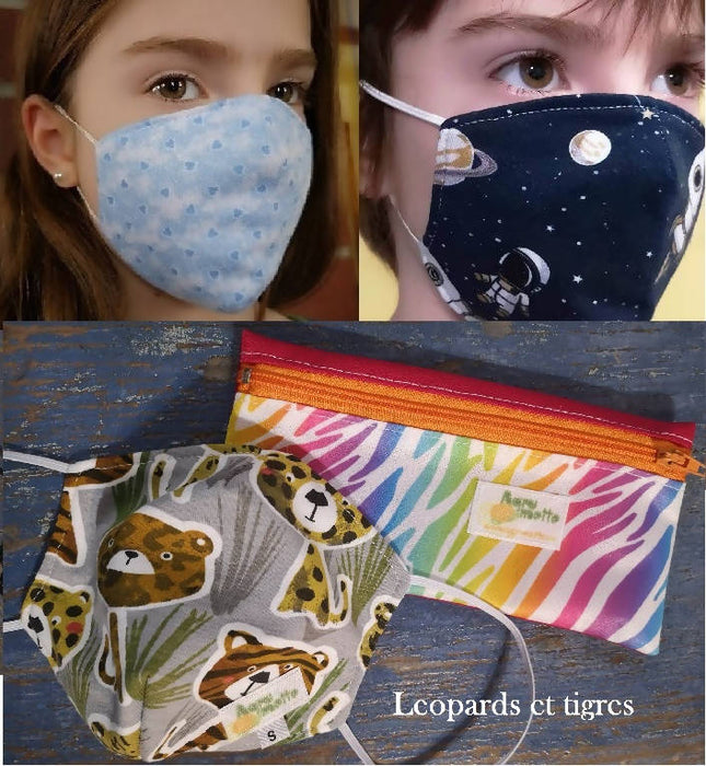 Masque lavable et sac de protection pour enfant ou adulte