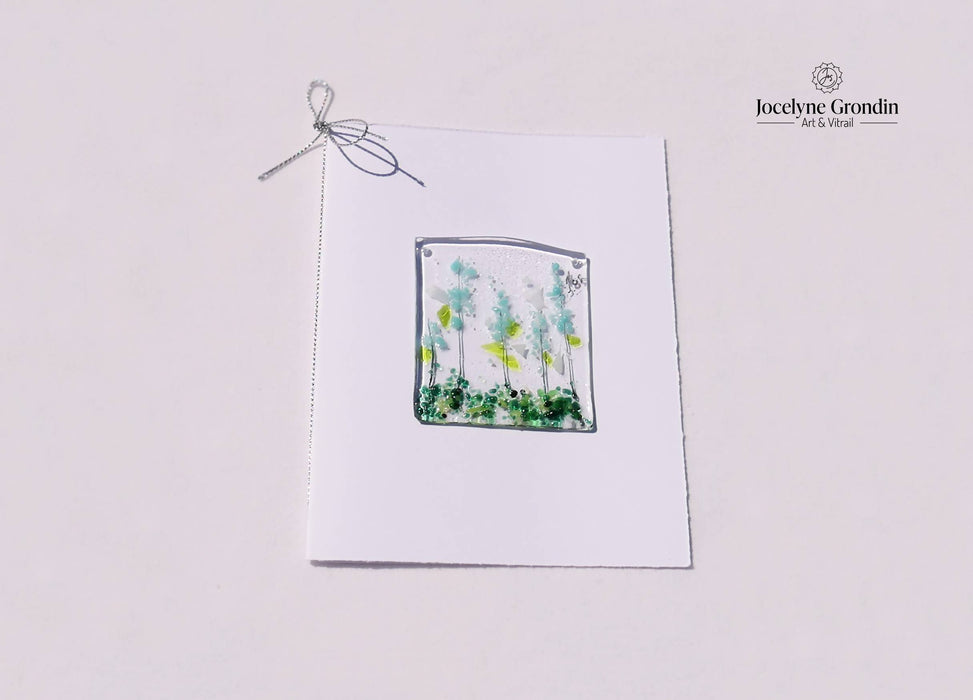 Attrape-soleil, "épis turquoises" sur une carte de voeux