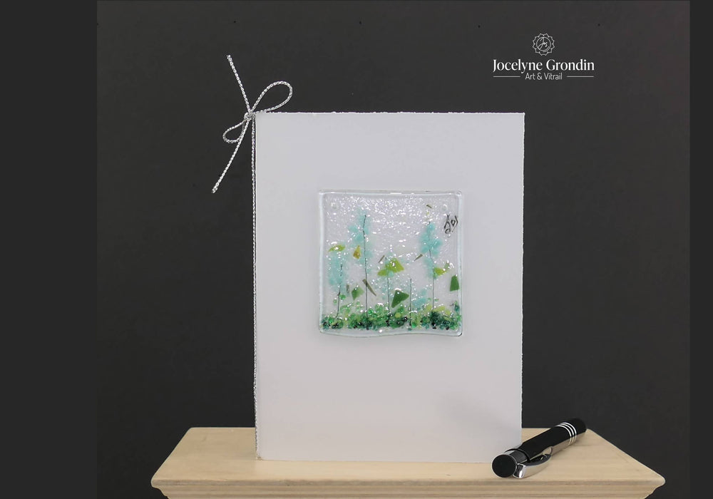 Attrape-soleil, "épis turquoises" sur une carte de voeux