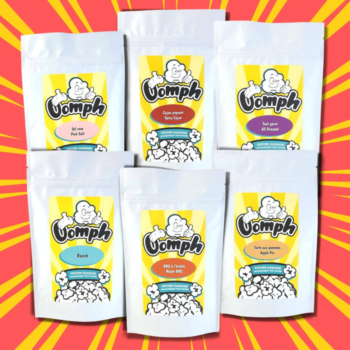 Oomph – ensemble de 6 assaisonnements pour popcorn