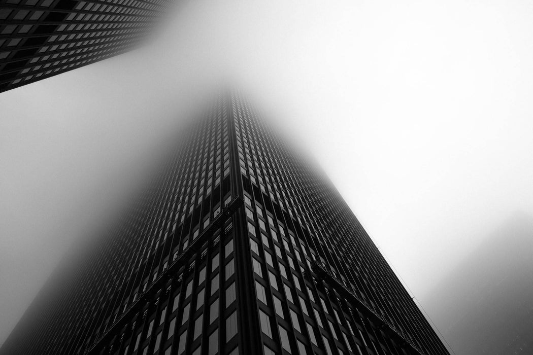 Skyscrapers in the fog (triptyque gauche) par julien catella