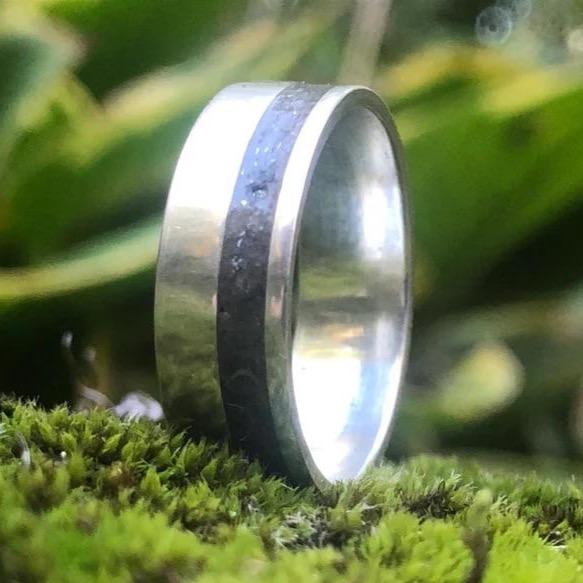 Bague en argent sterling et poussière d’étoile