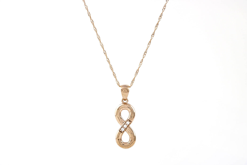Collier diamants infinity