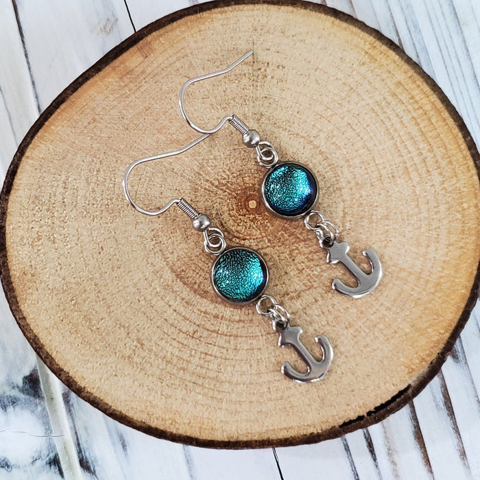 Boucles d'oreilles pendantes ancres