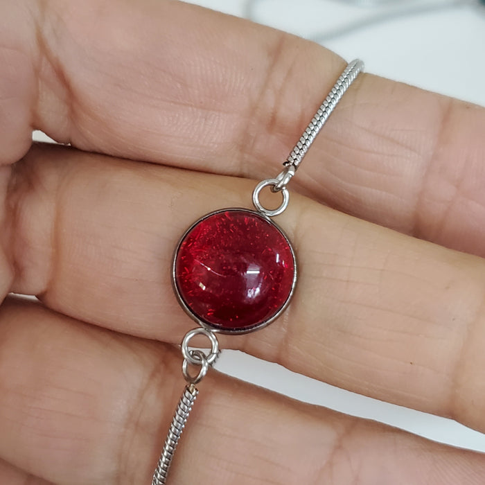 Bracelet ajustable rouge vif