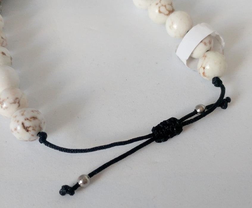 Bracelet de billes de couleur ivoire